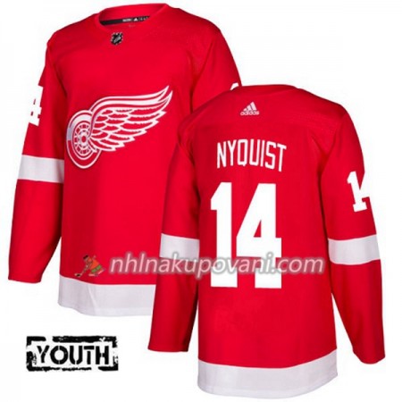 Detroit Red Wings Dresy Gustav Nyquist 14 Červená 2017-2018 Adidas Authentic - Dětské Detroit Red Wings Dresy Gustav Nyquist 14 Červená 2017-2018 Adidas Authentic - Dětské